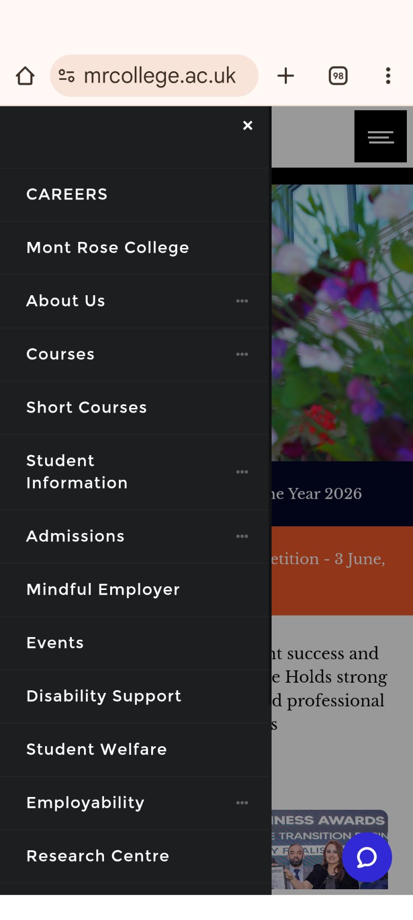 Mobile Hamburger Menu - 13+ Items, CAREERS First